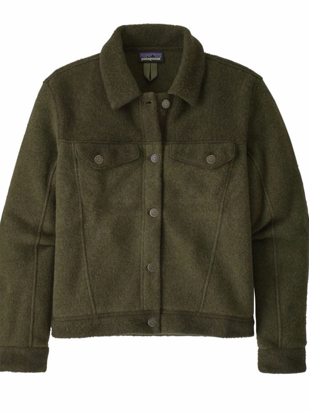 Patagonia Women's Olive Green Woolie Trucker Jacket NWT
